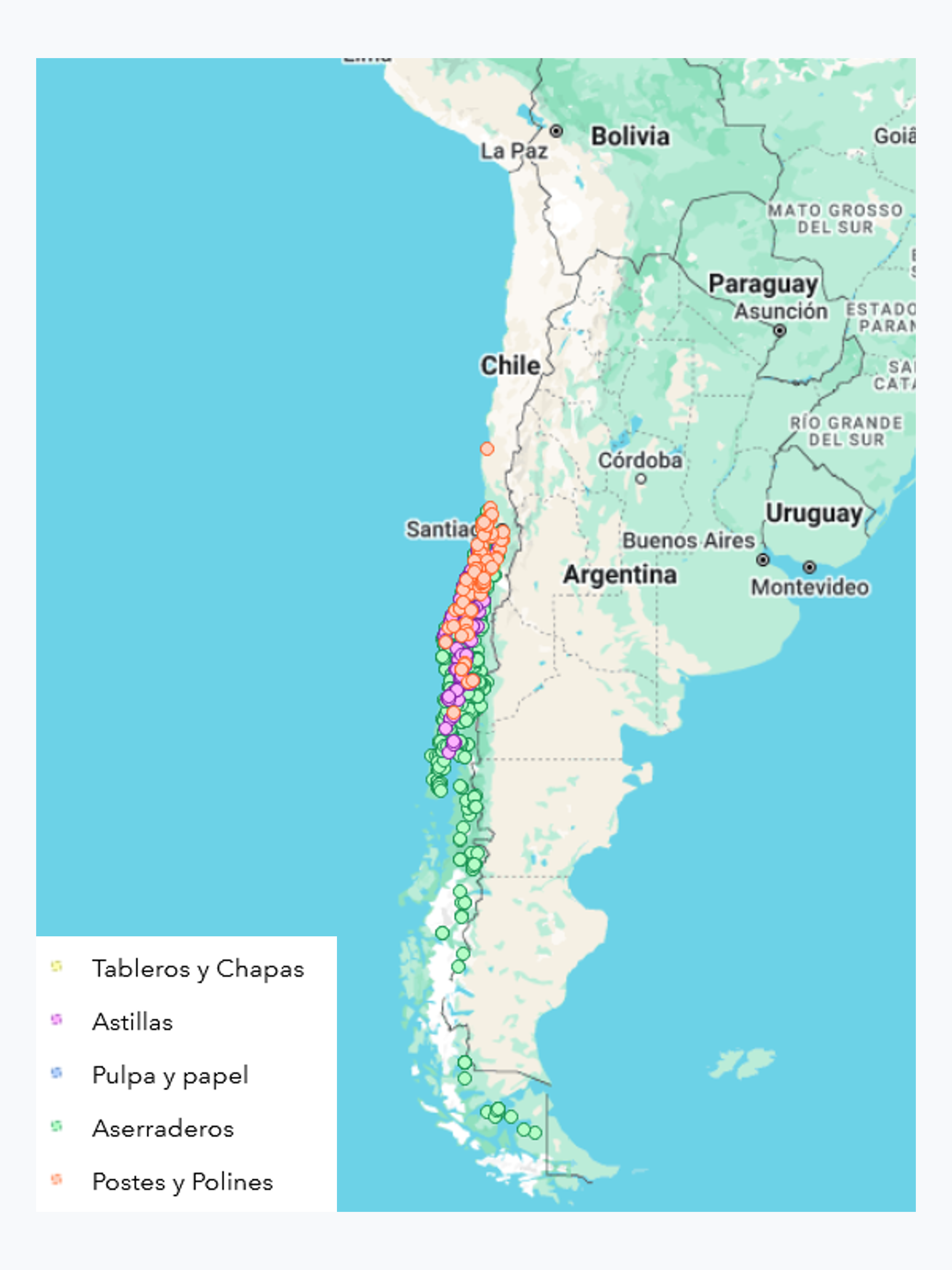 Mapa de la Industria Forestal Primaria 2024